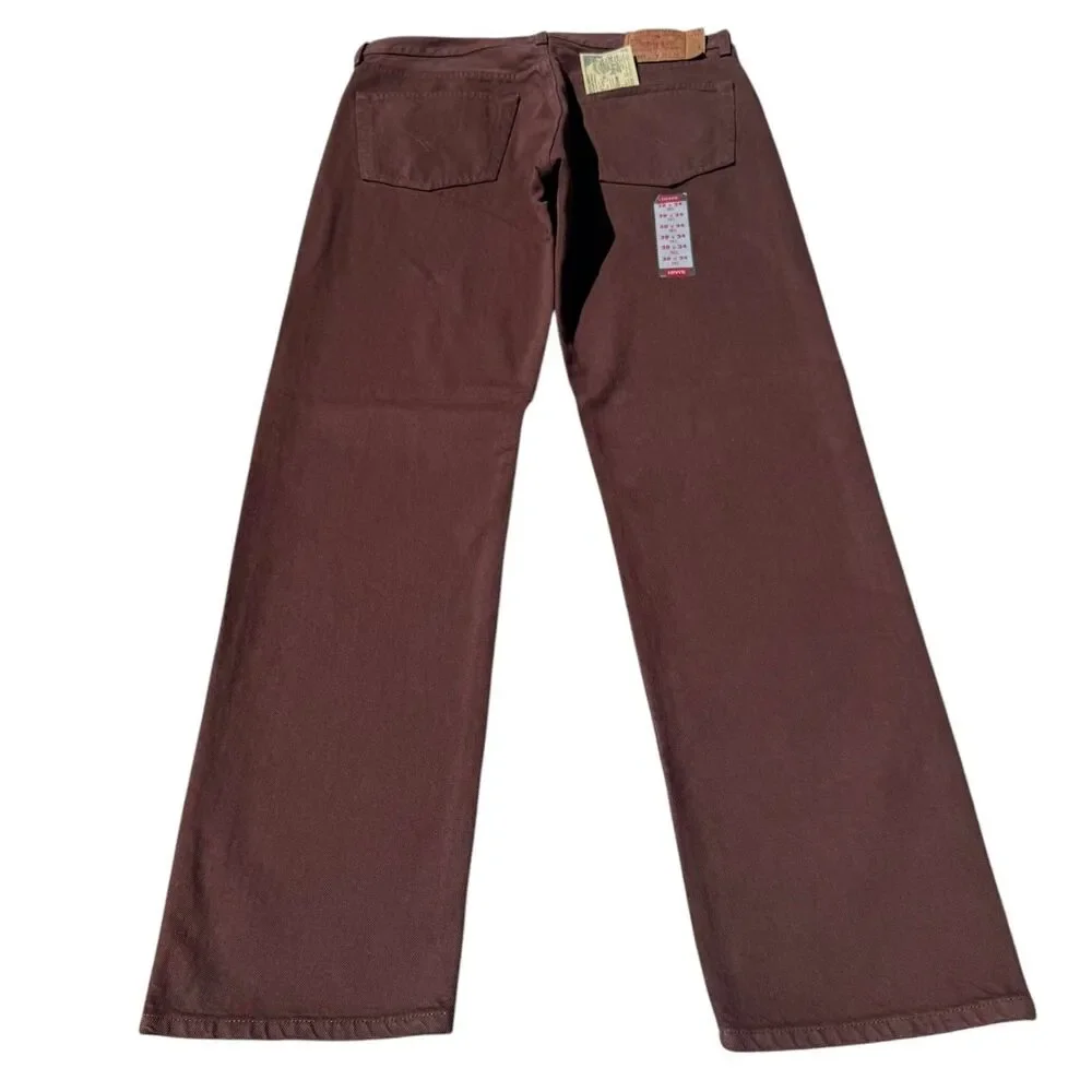 Vintage 1997 Levi's 501 Jeans 38x34 Brown Made in USA NWT Deadstock Factory 524
